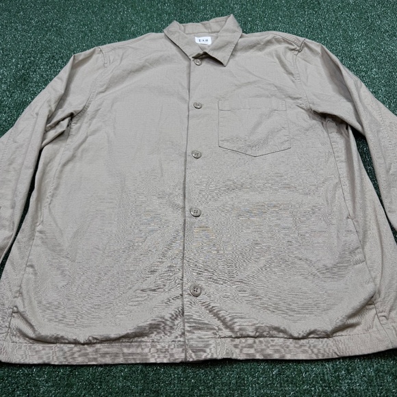 Vintage Y2K Gap Ripstop Shirt Jacket Men's Size L Brown Lightweight Army-Style - Picture 2 of 7